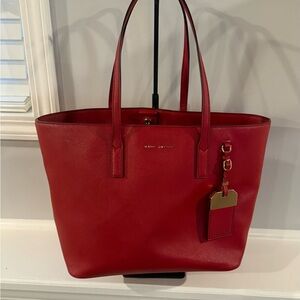 Marc Jacobs Red Saffiano Leather Tote